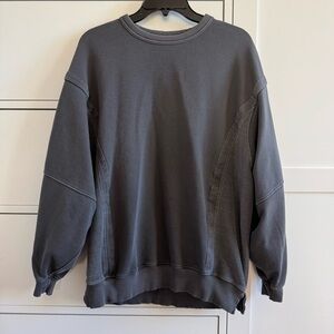 Aerie Keep It Light Crochet Crew Sweatshirt